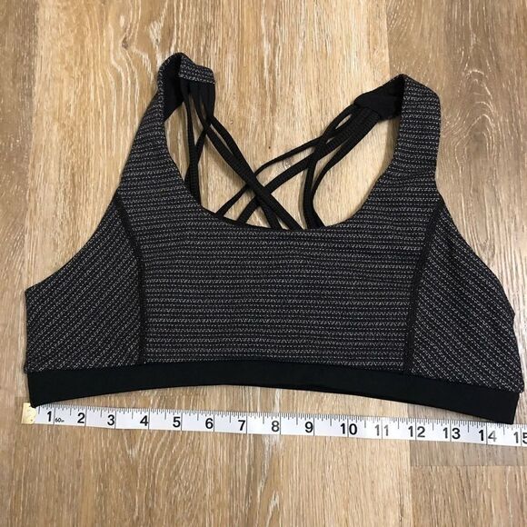 VMMA Fitness Sports Bra Black cross back size S/M - Picture 6 of 7